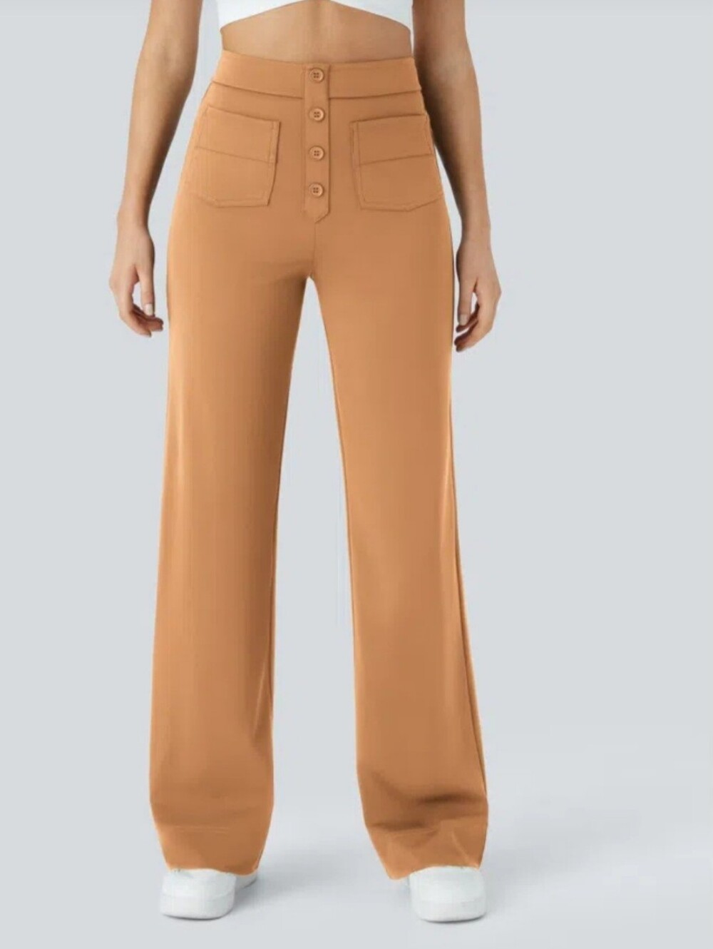 NWT Halara DayStretch High Waisted Pockets Straight Leg Casual Pants Size M